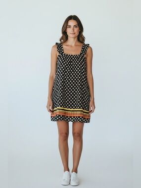 Joy Joy Sleeveless Daisy Dress // Black // Medium